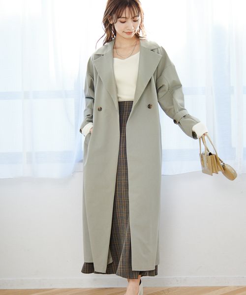 ゆるロングトレンチコート 公式 ミスティウーマン Mysty Woman 通販