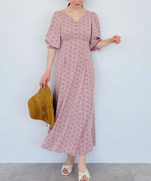 先行予約 小花柄エンパイアワンピース 公式 ミスティウーマン Mysty Woman 通販