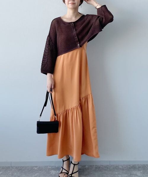 ブルー系 Free Size 福袋セール メッシュカーデsetキャミワンピ Mysty Woman ミスティウーマン ロングワンピース ワンピースブルー系free Size 9 7 Eur Artec Fr
