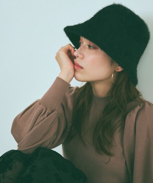 mysty woman アンゴラ風バケットハット ブラック FREE ウィメンズグッズ ミスティーウーマン 299731 and ST アンドエスティ(旧ドットエスティ) mysty woman アンゴラ風バケットハット ブラック FREE ウィメンズグッズ ミスティーウーマン 299731 and ST アンドエスティ(旧ドットエスティ)