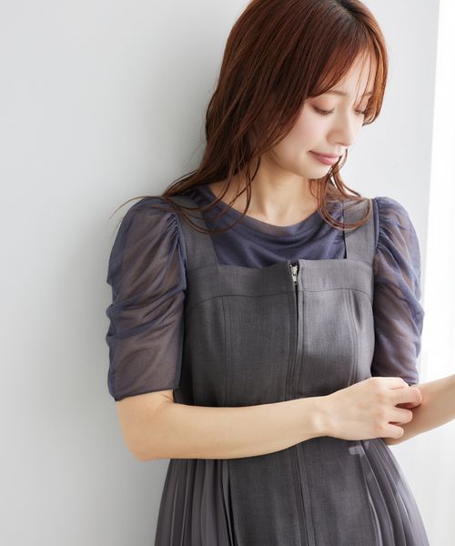 mysty woman ラメシアーギャザースリーブプルオーバー チャコールグレー FREE ウィメンズインナー ミスティーウーマン 453391 and ST アンドエスティ(旧ドットエスティ) mysty woman ラメシアーギャザースリーブプルオーバー チャコールグレー FREE ウィメンズインナー ミスティーウーマン 453391 and ST アンドエスティ(旧ドットエスティ)