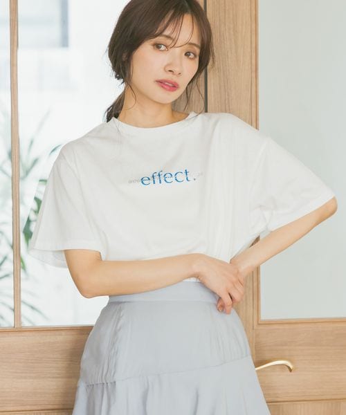 mysty woman ダブルロゴプリントTシャツ オフホワイト FREE ウィメンズインナー ミスティーウーマン 491006 and ST アンドエスティ(旧ドットエスティ) mysty woman ダブルロゴプリントTシャツ オフホワイト FREE ウィメンズインナー ミスティーウーマン 491006 and ST アンドエスティ(旧ドットエスティ)