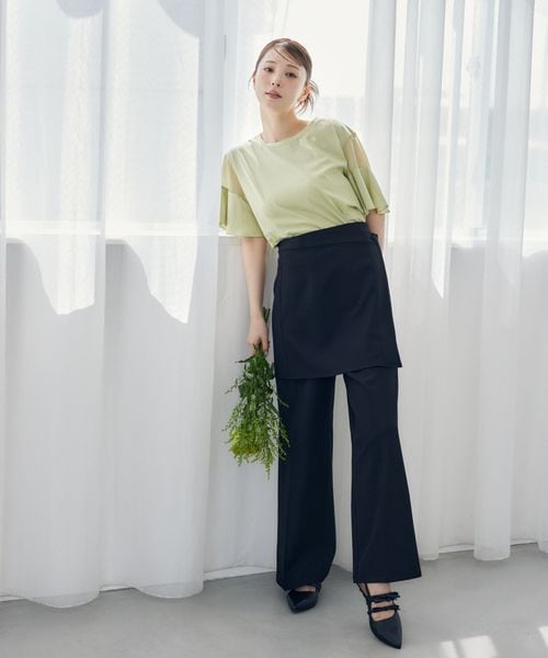 mysty woman 【麻亜里さん着用アイテム】ラップスカートセットパンツ ブラック FREE ウィメンズボトムス ミスティーウーマン 491359 and ST アンドエスティ(旧ドットエスティ) mysty woman 【麻亜里さん着用アイテム】ラップスカートセットパンツ ブラック FREE ウィメンズボトムス ミスティーウーマン 491359 and ST アンドエスティ(旧ドットエスティ)