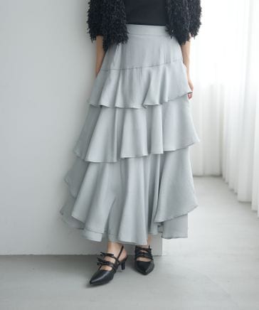麻亜里さん着用アイテム】アシメティアードスカートライト | [公式