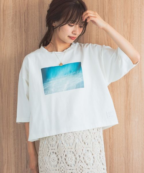 mysty woman 【花盛友里さんコラボ】コラボフォトショートTシャツ【麻亜里さん着用アイテム】 ナチュラル FREE ウィメンズインナー ミスティーウーマン 493897 and ST アンドエスティ(旧ドットエスティ) mysty woman 【花盛友里さんコラボ】コラボフォトショートTシャツ【麻亜里さん着用アイテム】 ナチュラル FREE ウィメンズインナー ミスティーウーマン 493897 and ST アンドエスティ(旧ドットエスティ)