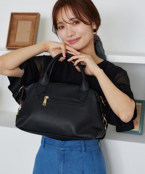 mysty woman ミドルボストンBAG ブラック FREE ウィメンズグッズ ミスティーウーマン 495424 and ST アンドエスティ(旧ドットエスティ) mysty woman ミドルボストンBAG ブラック FREE ウィメンズグッズ ミスティーウーマン 495424 and ST アンドエスティ(旧ドットエスティ)