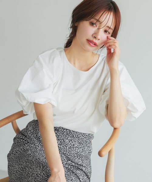 mysty woman 2WAYバルーンスリーブカットプルオーバー オフホワイト FREE ウィメンズインナー ミスティーウーマン 498377 and ST アンドエスティ(旧ドットエスティ) mysty woman 2WAYバルーンスリーブカットプルオーバー オフホワイト FREE ウィメンズインナー ミスティーウーマン 498377 and ST アンドエスティ(旧ドットエスティ)