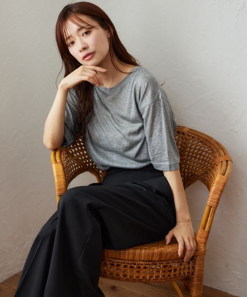 mysty woman 【WEB限定】フラッペシアー半袖Tシャツ グレー FREE ウィメンズインナー ミスティーウーマン 499727 and ST アンドエスティ(旧ドットエスティ) mysty woman 【WEB限定】フラッペシアー半袖Tシャツ グレー FREE ウィメンズインナー ミスティーウーマン 499727 and ST アンドエスティ(旧ドットエスティ)