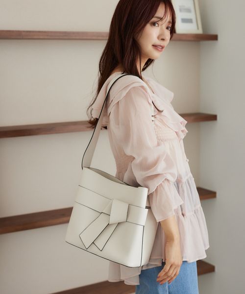 mysty woman ワンショルダーリボンBAG ナチュラル FREE ウィメンズグッズ ミスティーウーマン 575911 and ST アンドエスティ(旧ドットエスティ) mysty woman ワンショルダーリボンBAG ナチュラル FREE ウィメンズグッズ ミスティーウーマン 575911 and ST アンドエスティ(旧ドットエスティ)