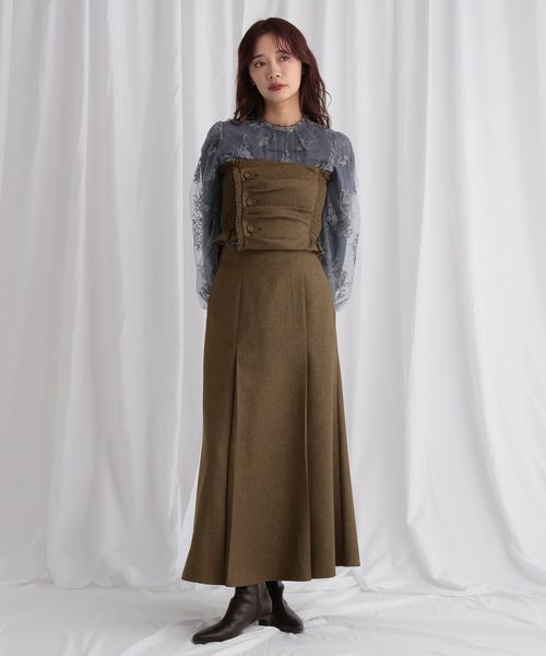 mysty woman ドレープビスチェセットスカート レオパード FREE ウィメンズボトムス ミスティーウーマン 582503 and ST アンドエスティ（旧ドットエスティ）