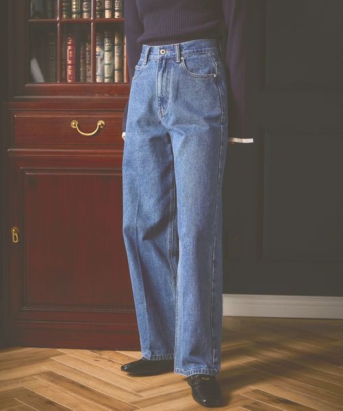 mysty woman ストレートデニムパンツ ブルー S ウィメンズボトムス ミスティーウーマン 588983 and ST アンドエスティ(旧ドットエスティ) mysty woman ストレートデニムパンツ ブルー S ウィメンズボトムス ミスティーウーマン 588983 and ST アンドエスティ(旧ドットエスティ)