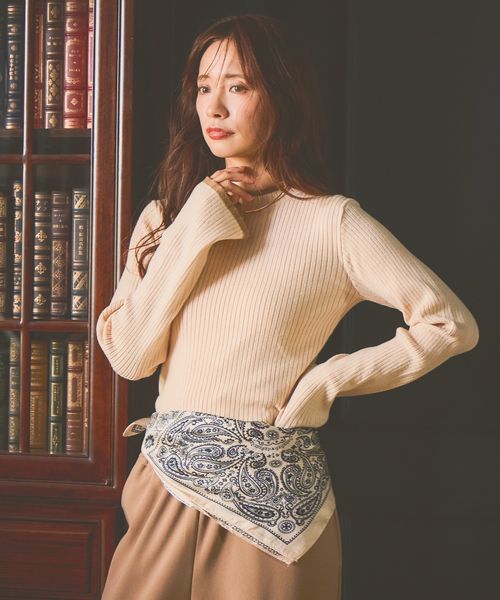 mysty woman 【追加予約/WEB限定】ハイゲージ配色ニット ナチュラル FREE ウィメンズインナー ミスティーウーマン 602806 and ST アンドエスティ(旧ドットエスティ) mysty woman 【追加予約/WEB限定】ハイゲージ配色ニット ナチュラル FREE ウィメンズインナー ミスティーウーマン 602806 and ST アンドエスティ(旧ドットエスティ)