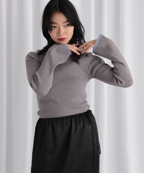 mysty woman 【追加予約/WEB限定】ハイゲージ配色ニット ライトグレー FREE ウィメンズインナー ミスティーウーマン 602806 and ST アンドエスティ(旧ドットエスティ) mysty woman 【追加予約/WEB限定】ハイゲージ配色ニット ライトグレー FREE ウィメンズインナー ミスティーウーマン 602806 and ST アンドエスティ(旧ドットエスティ)