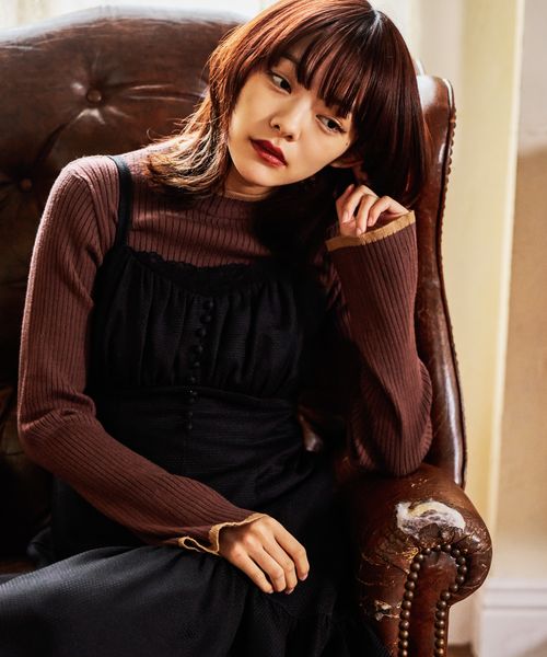 mysty woman 【追加予約/WEB限定】ハイゲージ配色ニット ブラウン FREE ウィメンズインナー ミスティーウーマン 602806 and ST アンドエスティ(旧ドットエスティ) mysty woman 【追加予約/WEB限定】ハイゲージ配色ニット ブラウン FREE ウィメンズインナー ミスティーウーマン 602806 and ST アンドエスティ(旧ドットエスティ)