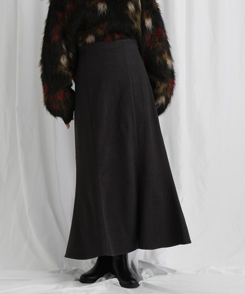 mysty woman ハイウエストマーメイドスカート チャコールグレー FREE ウィメンズボトムス ミスティーウーマン 612195 and ST アンドエスティ（旧ドットエスティ）