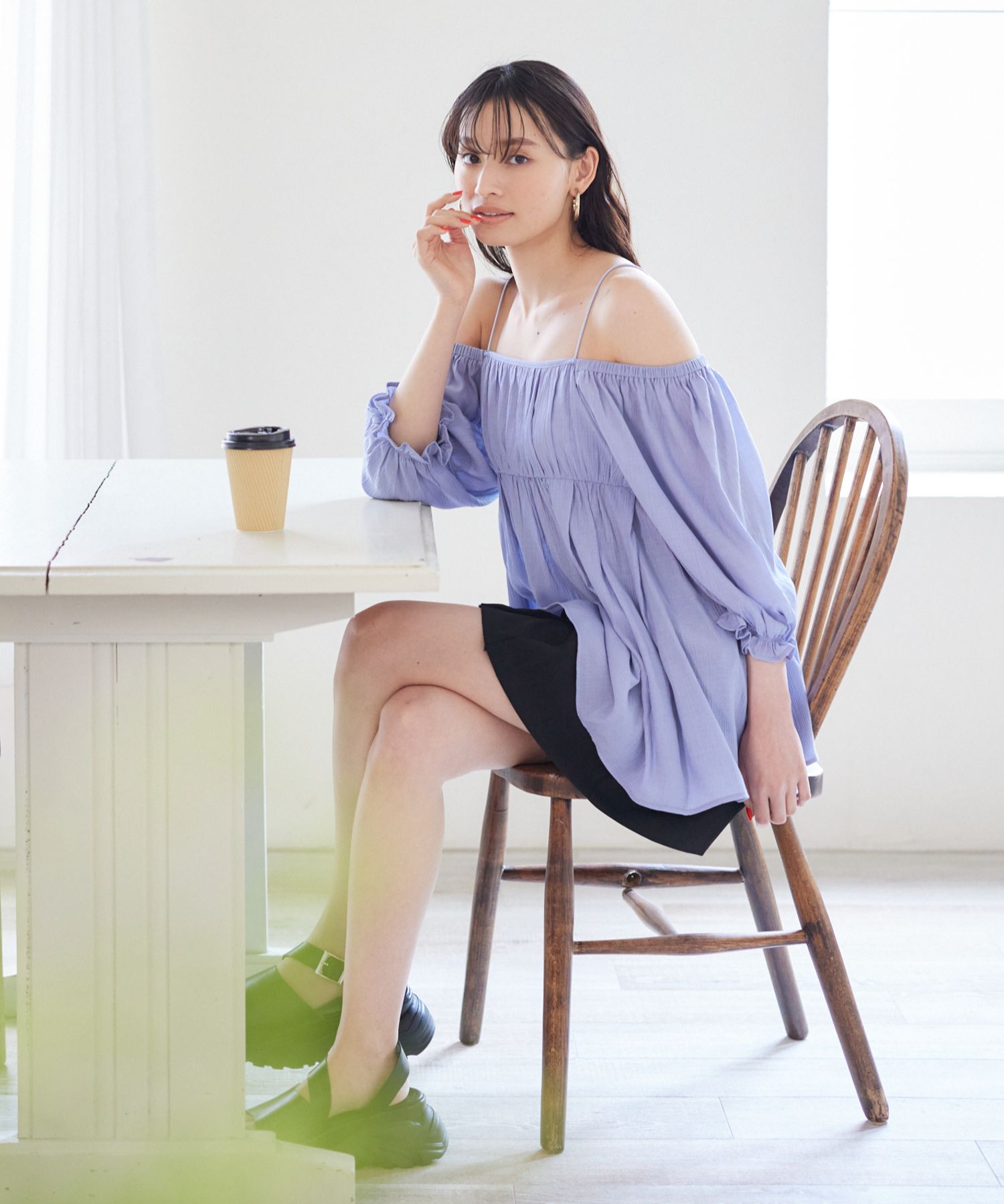 ギャザー2WAYチュニック [公式]ミスティウーマン（mysty woman）通販