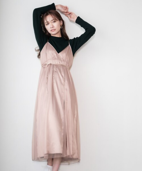 セットアイテム ニットワンピース チュールキャミワンピース 公式 ミスティウーマン Mysty Woman 通販