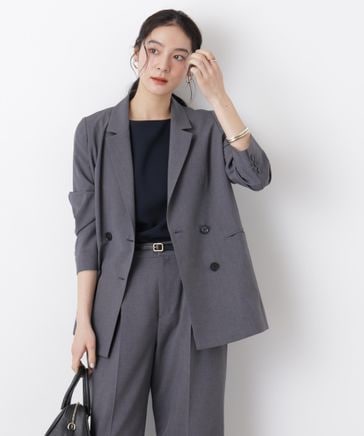 美品✨【ナノユニバース】金ボタンダブルジャケットパンツ セットアップ グレーM ライトファンクション ダブルジャケット(セットアップ可) | [公式]NANO