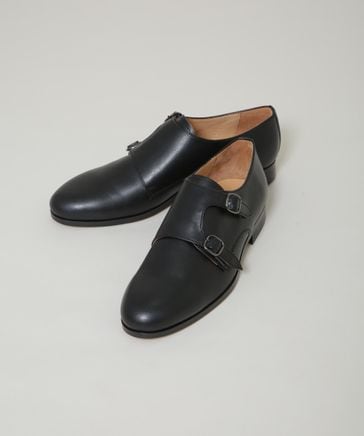 ☆新品☆【パドローネ】ダブルモンク (40) プレーントゥ　ラバーソール　本革 PADRONE THE STANDARD LINE/別注 DOUBLE MONK/ダブルモンクストラ