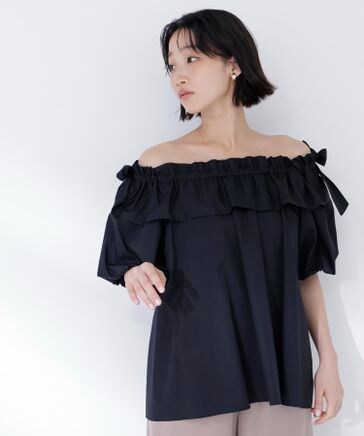ショルダーリボンブラウス | [公式]NATURAL BEAUTY BASIC（ナチュラル