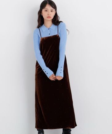 N.〉ベロアドット刺繍キャミワンピ | [公式]NATURAL BEAUTY BASIC