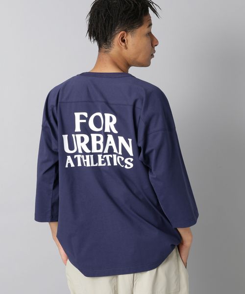 niko and .【NUMERALS】7分袖フットボールTシャツ ネイビー L NUMERALS ニコアンド 104230 and ST アンドエスティ(旧ドットエスティ) niko and .【NUMERALS】7分袖フットボールTシャツ ネイビー L NUMERALS ニコアンド 104230 and ST アンドエスティ(旧ドットエスティ)