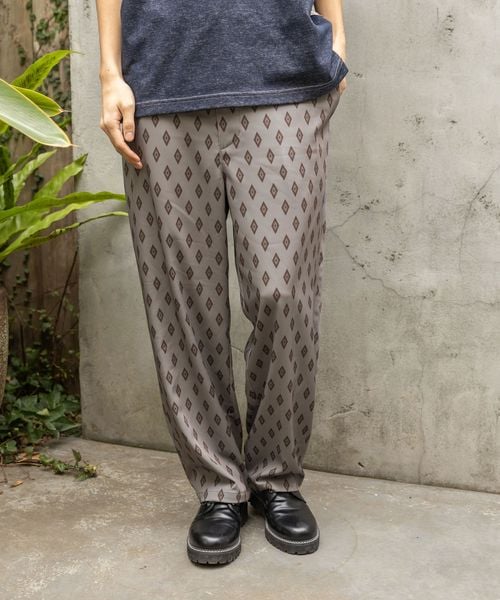 21SS Komon print pant 小紋柄イージーパンツ - カジュアルパンツ