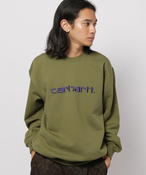 niko and .【Carhartt WIP(カーハートダブリューアイピー)】スウェットシャツ グリーン L メンズインナー ニコアンド 109327 and ST アンドエスティ(旧ドットエスティ) niko and .【Carhartt WIP(カーハートダブリューアイピー)】スウェットシャツ グリーン L メンズインナー ニコアンド 109327 and ST アンドエスティ(旧ドットエスティ)