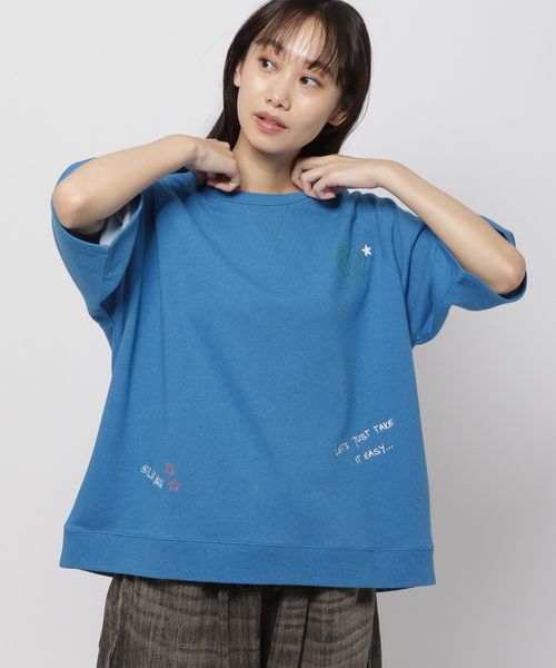 niko and .アソート刺繍半袖プルオーバー ライトブルー ウィメンズインナー ニコアンド 116222 and ST アンドエスティ(旧ドットエスティ) niko and .アソート刺繍半袖プルオーバー ライトブルー ウィメンズインナー ニコアンド 116222 and ST アンドエスティ(旧ドットエスティ)