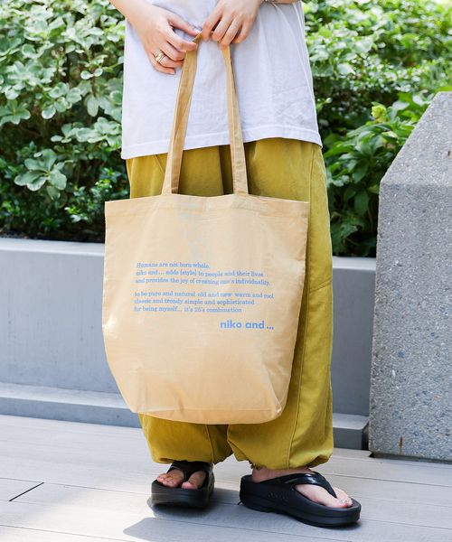 niko and .ロゴ パッカブルトートバッグ バッグ イエロー ニコアンド 119524 and ST アンドエスティ(旧ドットエスティ) niko and .ロゴ パッカブルトートバッグ バッグ イエロー ニコアンド 119524 and ST アンドエスティ(旧ドットエスティ)