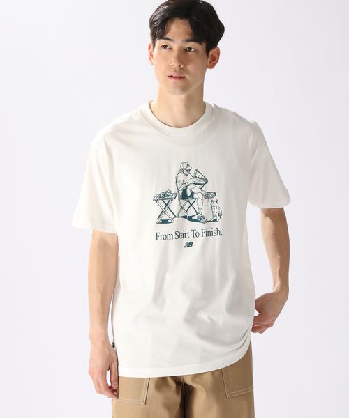 【New Balance】Essentials Caf NB ショートスリーブTシャツ L