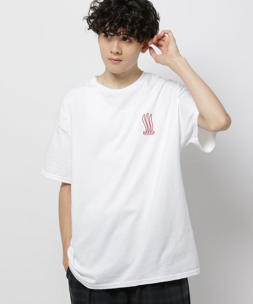 niko and .【下町ルネッサンス】コラボ湊河湯ネオンTシャツ ライトグレー XL ウィメンズインナー ニコアンド 136201 and ST アンドエスティ(旧ドットエスティ) niko and .【下町ルネッサンス】コラボ湊河湯ネオンTシャツ ライトグレー XL ウィメンズインナー ニコアンド 136201 and ST アンドエスティ(旧ドットエスティ)