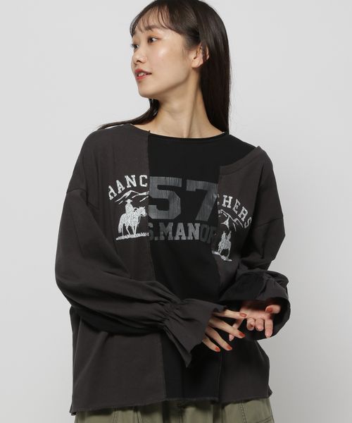 niko and .リメイク風キャンディスリーブロングTシャツ チャコールグレー M ウィメンズインナー ニコアンド 136283 and ST アンドエスティ(旧ドットエスティ) niko and .リメイク風キャンディスリーブロングTシャツ チャコールグレー M ウィメンズインナー ニコアンド 136283 and ST アンドエスティ(旧ドットエスティ)