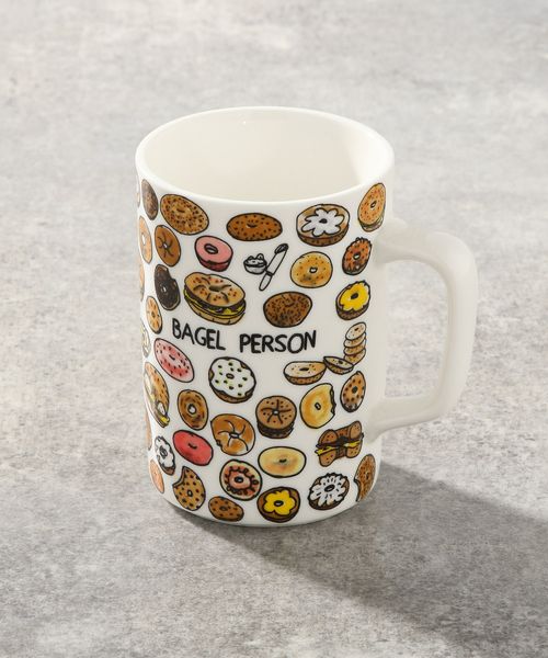 niko and .【FISHS EDDY(フィッシュエディ)】ベーグルマグカップ/容量460ml ホワイト ＦＩＳＨＳ ＥＤＤＹ ニコアンド 137770 and ST アンドエスティ（旧ドットエスティ）