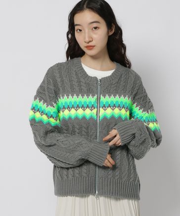 ネオンノルディックZIPカーディガン | [公式]ニコアンド（niko and