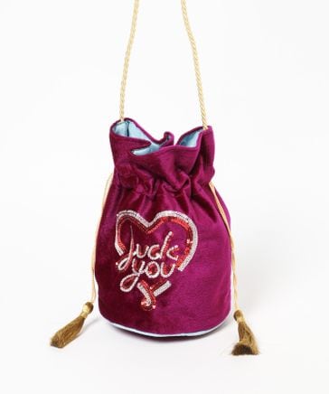 whim gazetteで購入 WENDY NICHOLE ハラコ巾着バッグ はかない