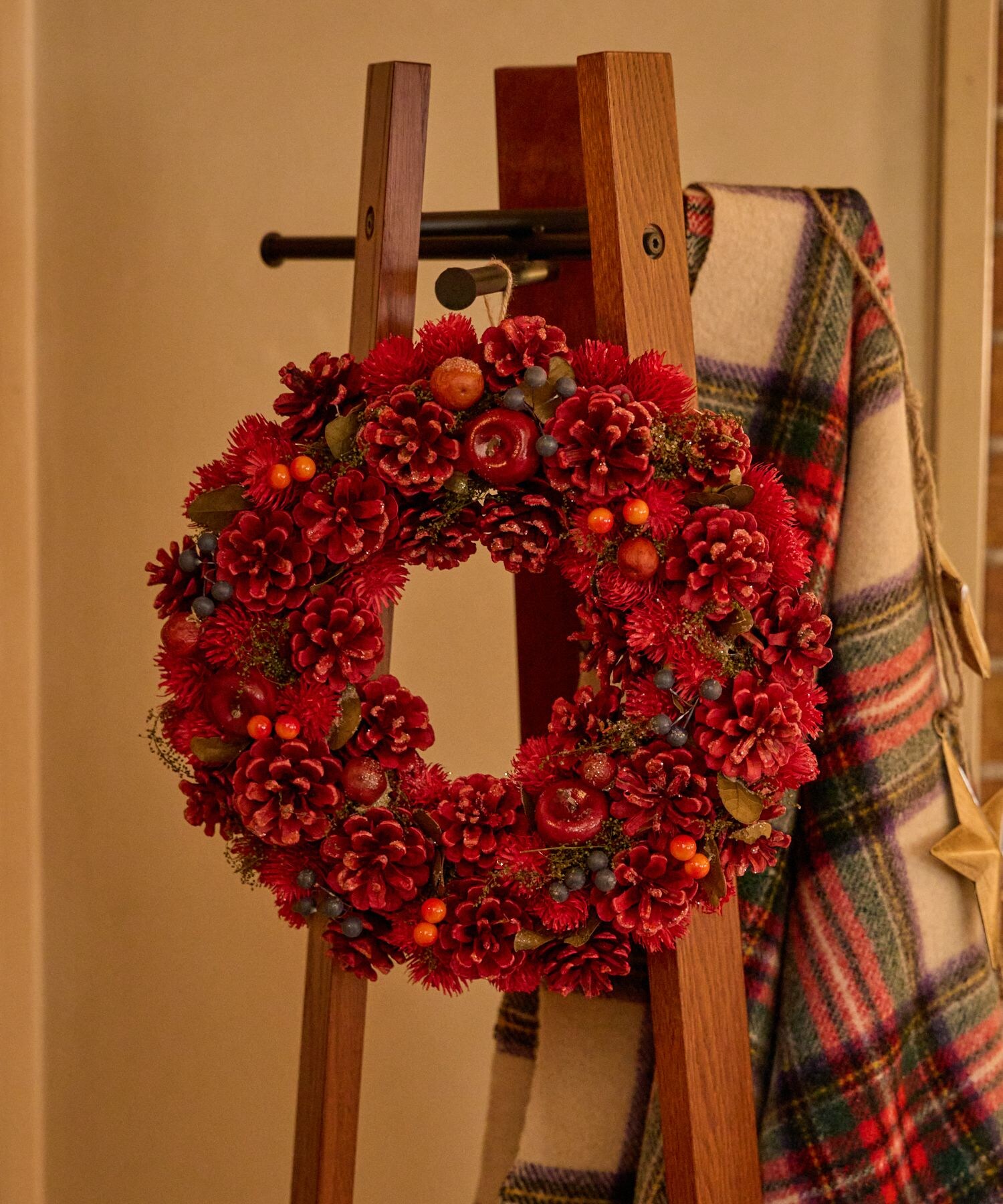 noel xmasリース＊コットンとベリー おおかっ 