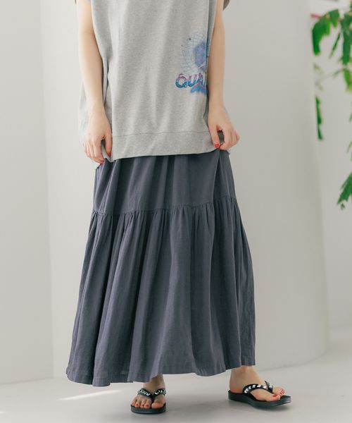 niko and .リネン混フレアスカート チャコールグレー L ウィメンズボトムス ニコアンド 142560 and ST アンドエスティ(旧ドットエスティ) niko and .リネン混フレアスカート チャコールグレー L ウィメンズボトムス ニコアンド 142560 and ST アンドエスティ(旧ドットエスティ)