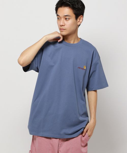 niko and .【Carhartt WIP(カーハートダブリューアイピー)】アメリカンスクリプトTシャツ ライトブルー M メンズインナー ニコアンド 145208 and ST アンドエスティ(旧ドットエスティ) niko and .【Carhartt WIP(カーハートダブリューアイピー)】アメリカンスクリプトTシャツ ライトブルー M メンズインナー ニコアンド 145208 and ST アンドエスティ(旧ドットエスティ)