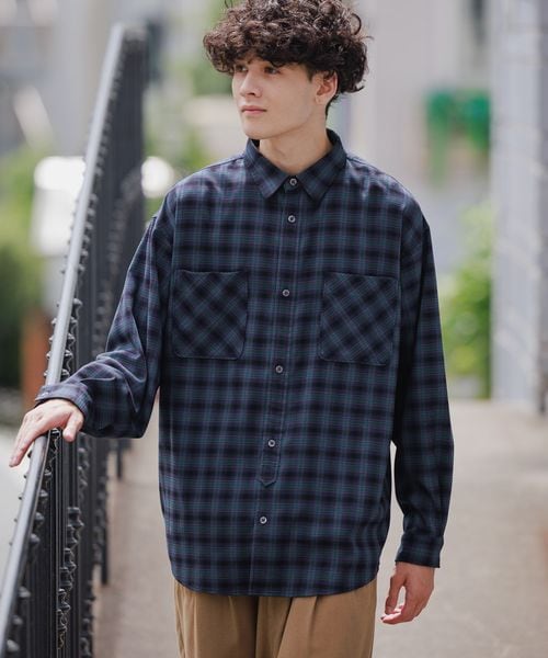 niko and .TRオンブレーチェックシャツ ライトブルー M メンズインナー ニコアンド 146291 and ST アンドエスティ(旧ドットエスティ) niko and .TRオンブレーチェックシャツ ライトブルー M メンズインナー ニコアンド 146291 and ST アンドエスティ(旧ドットエスティ)