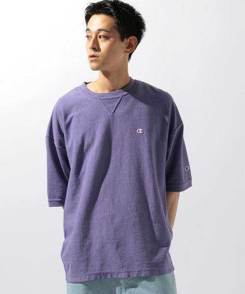 niko and .【Champion(チャンピオン)】別注オーバーダイリバースウィーブTシャツ パープル L メンズインナー ニコアンド 149455 and ST アンドエスティ(旧ドットエスティ) niko and .【Champion(チャンピオン)】別注オーバーダイリバースウィーブTシャツ パープル L メンズインナー ニコアンド 149455 and ST アンドエスティ(旧ドットエスティ)