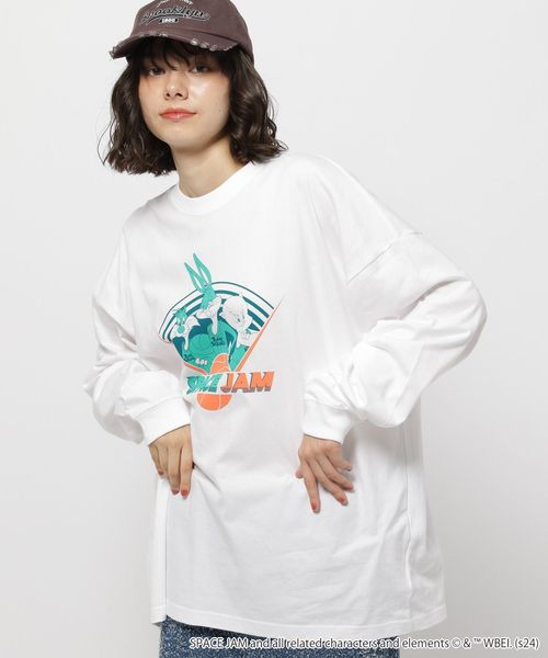 niko and .【SPACE JAM(スペース・ジャム)】ロングスリーブTシャツ ライトグレー L ウィメンズインナー ニコアンド 152572 and ST アンドエスティ(旧ドットエスティ) niko and .【SPACE JAM(スペース・ジャム)】ロングスリーブTシャツ ライトグレー L ウィメンズインナー ニコアンド 152572 and ST アンドエスティ(旧ドットエスティ)