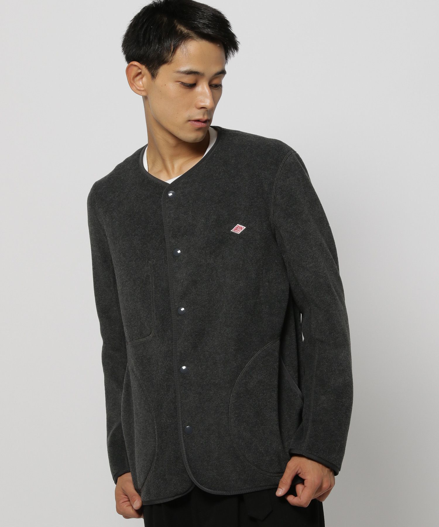 【DANTON(ダントン)】FLEECE COLLARLESS JACKET M