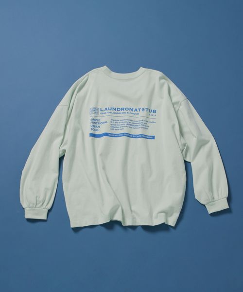 niko and .【LAUNDROMAT & TUB】SOUVENIR L/S TEE LAUNDROMAT&TUB ライトブルー M ニコアンド 206999 and ST アンドエスティ(旧ドットエスティ) niko and .【LAUNDROMAT & TUB】SOUVENIR L/S TEE LAUNDROMAT&TUB ライトブルー M ニコアンド 206999 and ST アンドエスティ(旧ドットエスティ)