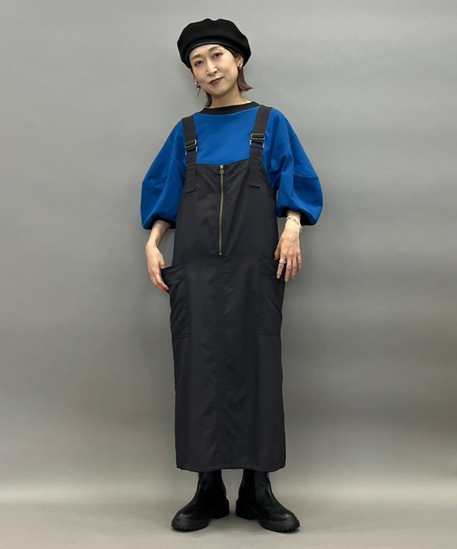 [MODE NORM CORE]シャカマキシワークジャンパースカート M