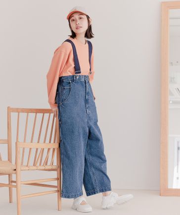 niko andJEANS 2023SS]サス付きワイドパンツプロフィール読ませて