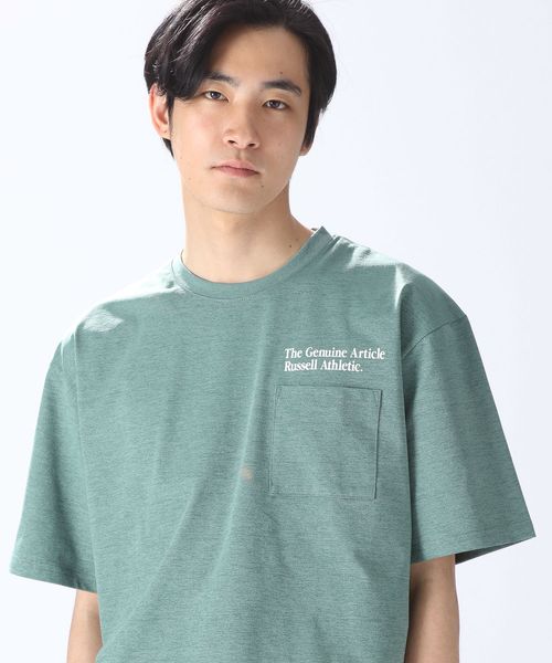 Russell Athletic】別注ストレッチジャージーポケットTシャツ | [公式