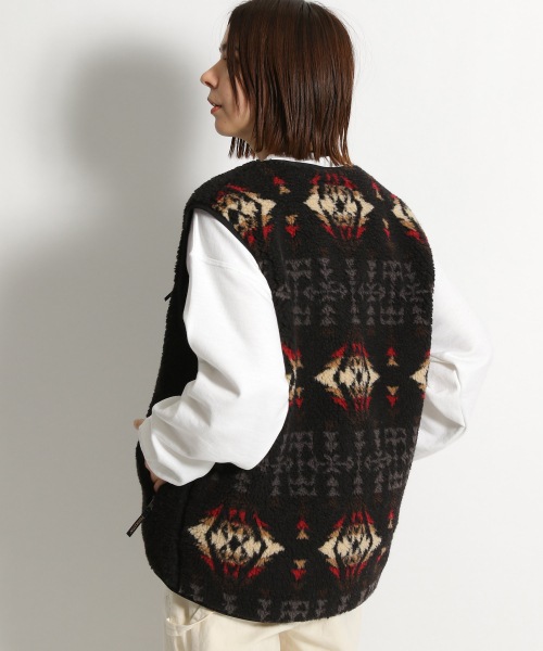 【niko and ...×PENDLETON】別注ボアジップフーディMブラック ブルゾン 国際格安