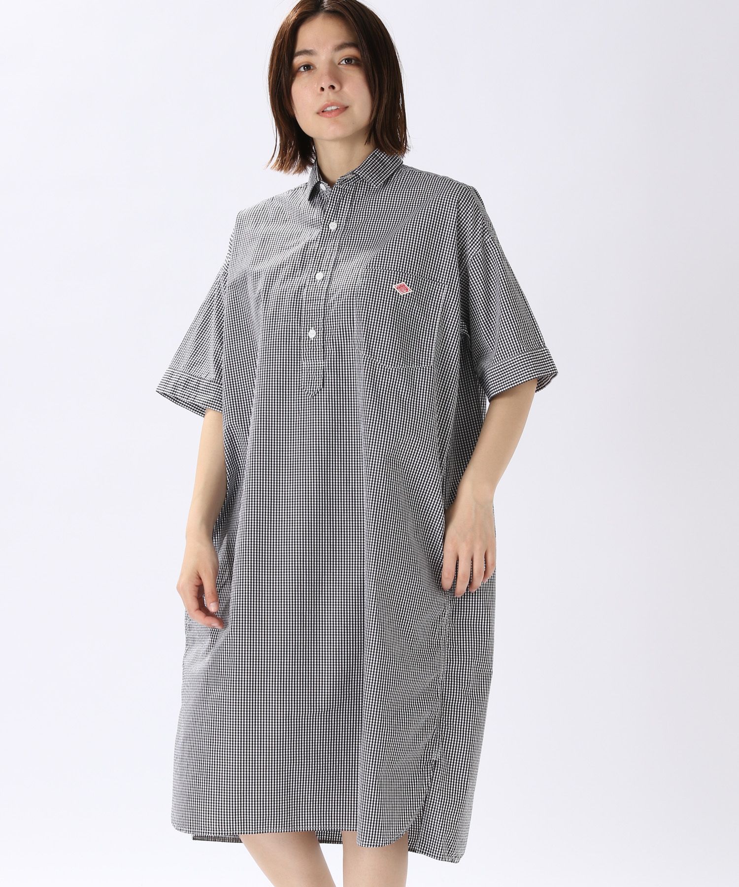 ダントンの 美品☆ダントン シャツワンピース チェック柄 ブルー 36 8cwSH-m28157856230 がございま 