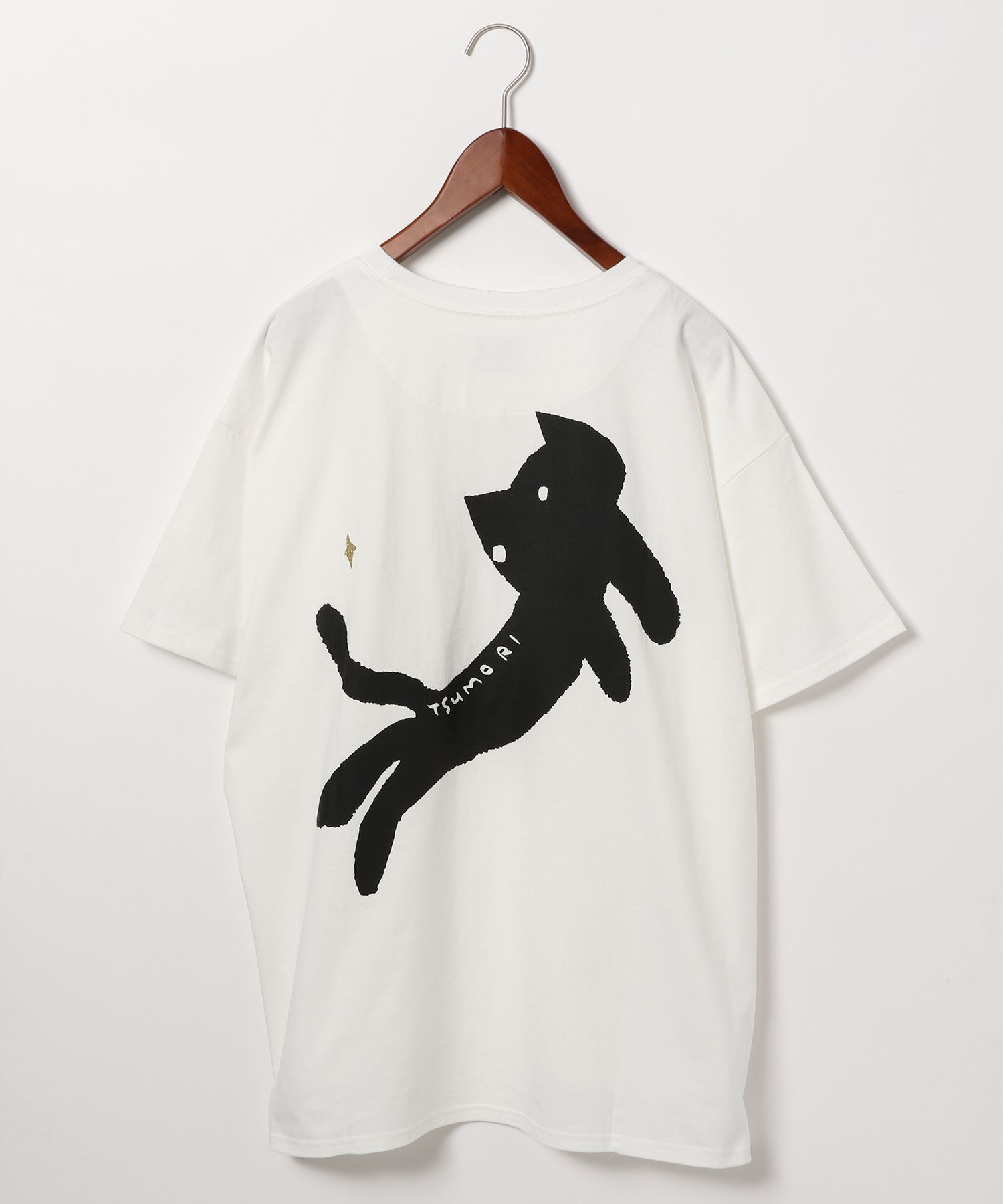 【tsumori chisato(ツモリチサト)】コラボキラネコプリント半袖Tシャツ